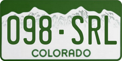 CO license plate 098SRL