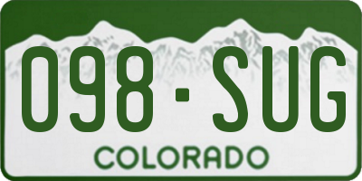 CO license plate 098SUG