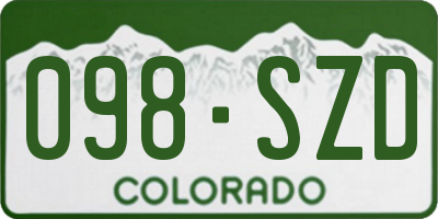 CO license plate 098SZD