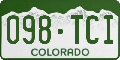 CO license plate 098TCI