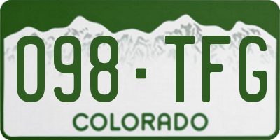 CO license plate 098TFG