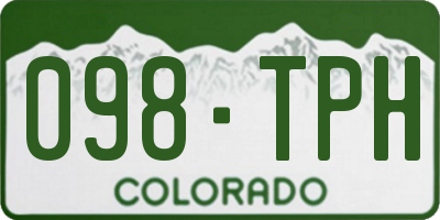 CO license plate 098TPH
