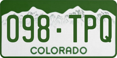 CO license plate 098TPQ