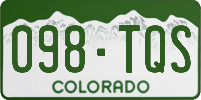 CO license plate 098TQS