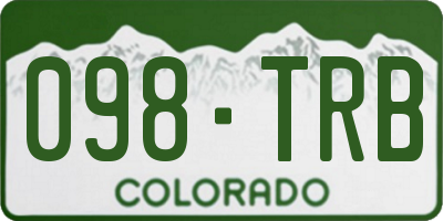 CO license plate 098TRB