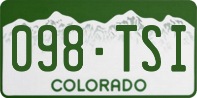 CO license plate 098TSI