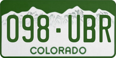 CO license plate 098UBR