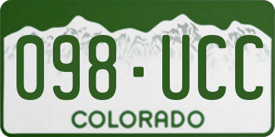 CO license plate 098UCC