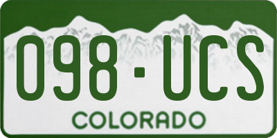 CO license plate 098UCS