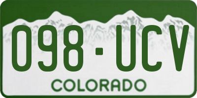 CO license plate 098UCV