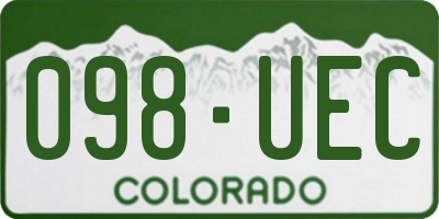 CO license plate 098UEC