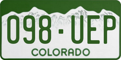 CO license plate 098UEP