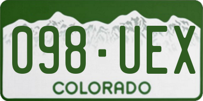 CO license plate 098UEX