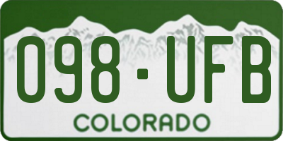 CO license plate 098UFB