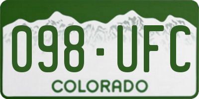 CO license plate 098UFC