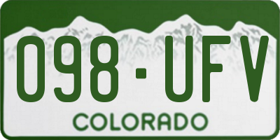 CO license plate 098UFV