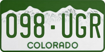 CO license plate 098UGR