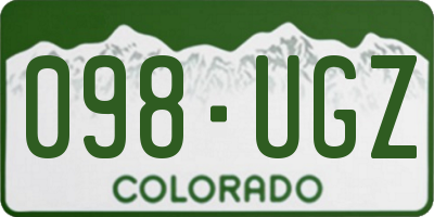 CO license plate 098UGZ