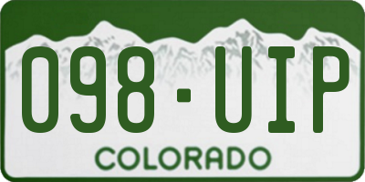 CO license plate 098UIP