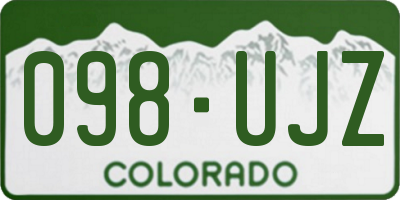CO license plate 098UJZ
