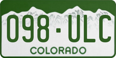 CO license plate 098ULC
