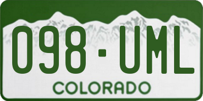CO license plate 098UML