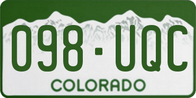 CO license plate 098UQC