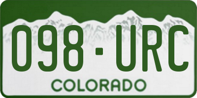 CO license plate 098URC