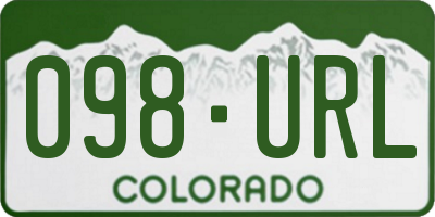 CO license plate 098URL