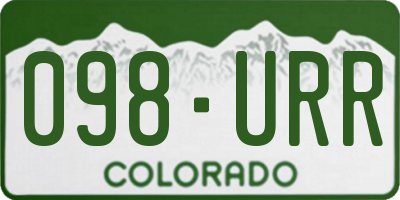 CO license plate 098URR