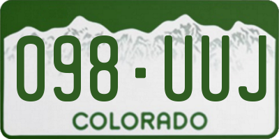 CO license plate 098UUJ