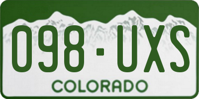 CO license plate 098UXS