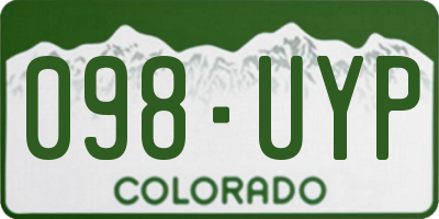 CO license plate 098UYP