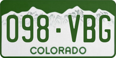 CO license plate 098VBG