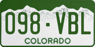 CO license plate 098VBL
