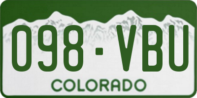 CO license plate 098VBU