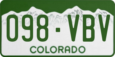 CO license plate 098VBV