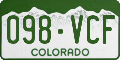 CO license plate 098VCF