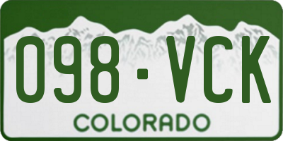 CO license plate 098VCK