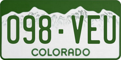 CO license plate 098VEU