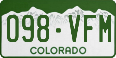 CO license plate 098VFM