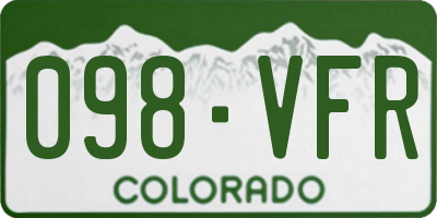 CO license plate 098VFR