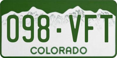 CO license plate 098VFT