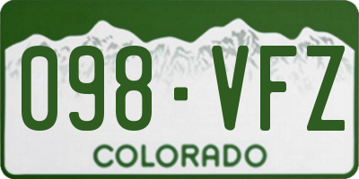 CO license plate 098VFZ