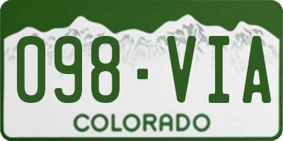 CO license plate 098VIA