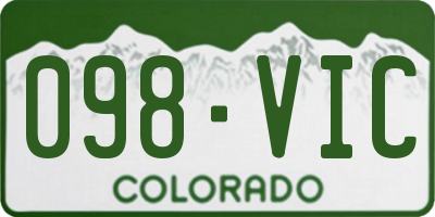 CO license plate 098VIC