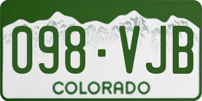 CO license plate 098VJB