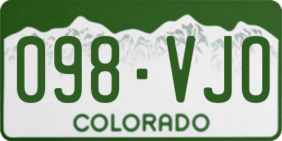 CO license plate 098VJO