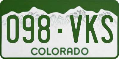 CO license plate 098VKS