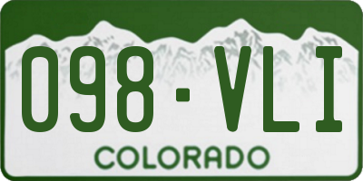 CO license plate 098VLI